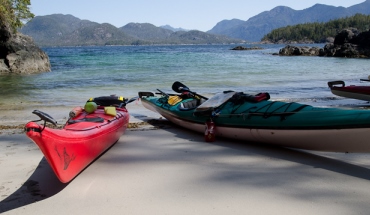 kayaks onshore